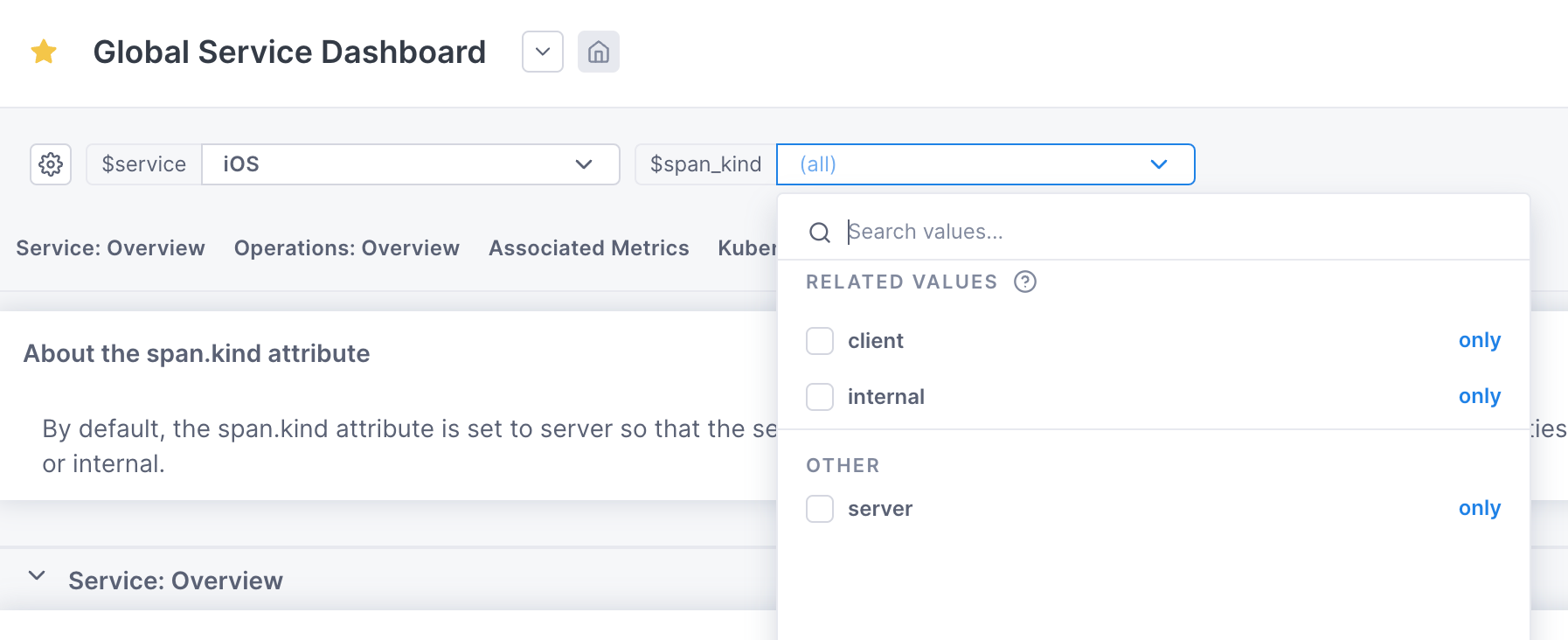 Chained template variables