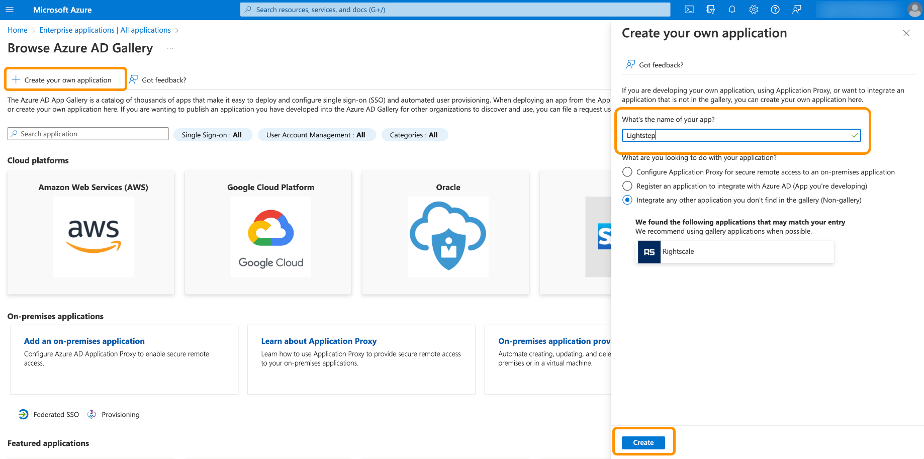 Add Cloud Observability app in Azure AD