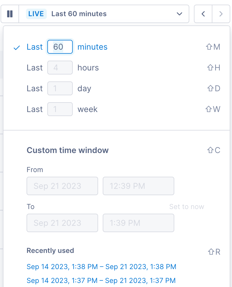 Time picker with auto refresh