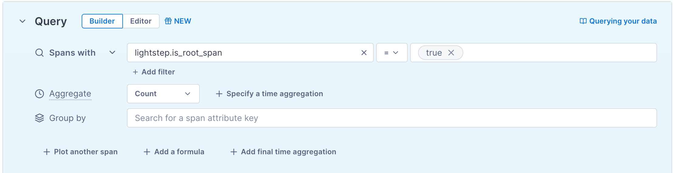 Root span query