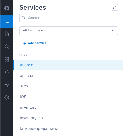Service Directory highlighted in Cloud Observability's sidebar.