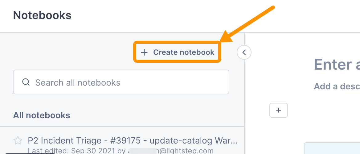 Create notebook