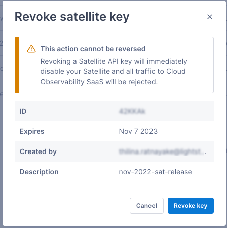 Dialog states that you can't reverse this action.