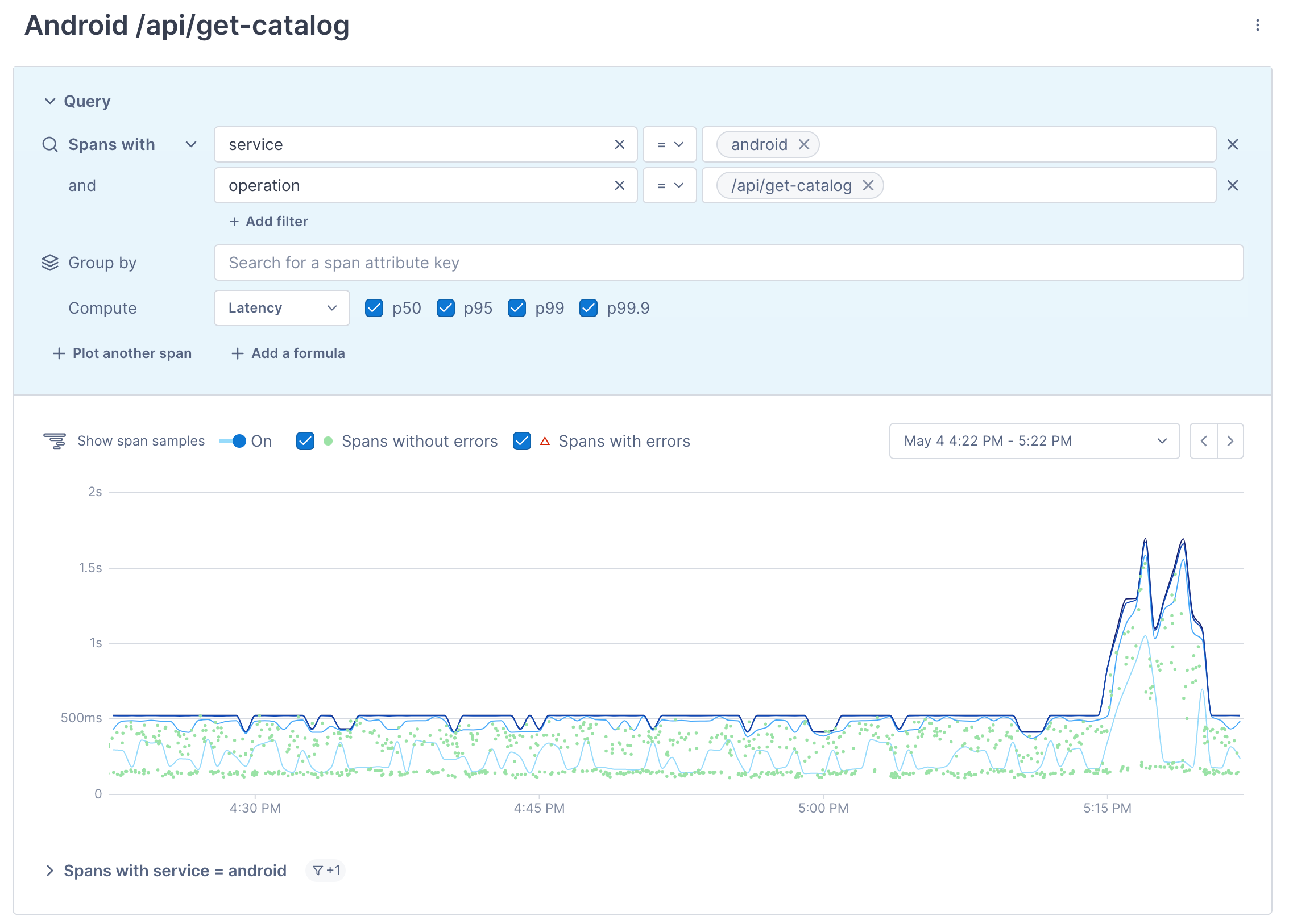 Notebook chart from a Stream
