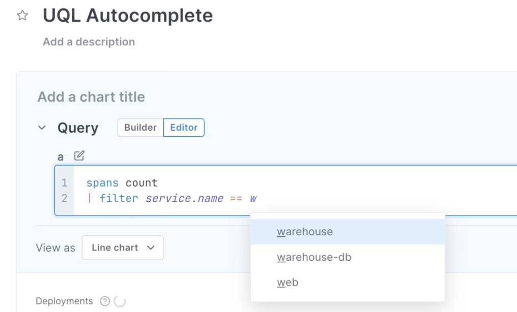 UQL Autcomplete suggestions for filter